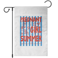 Pregnant Girl Summer Garden Flag Funny Beach Pregnancy Announcement