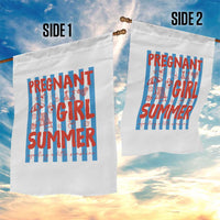 Pregnant Girl Summer Garden Flag Funny Beach Pregnancy Announcement