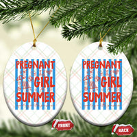 Pregnant Girl Summer Ceramic Ornament Funny Beach Pregnancy Announcement