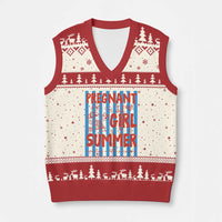 Pregnant Girl Summer V-Neck Knit Sweater Vest Funny Beach Pregnancy Announcement