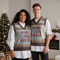 Pregnant Girl Summer V-Neck Knit Sweater Vest Funny Beach Pregnancy Announcement
