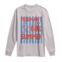 Pregnant Girl Summer Long Sleeve Shirt Funny Beach Pregnancy Announcement