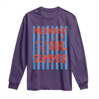 Pregnant Girl Summer Long Sleeve Shirt Funny Beach Pregnancy Announcement