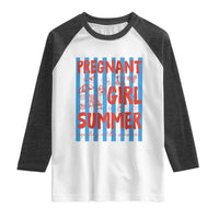 Pregnant Girl Summer Raglan Shirt Funny Beach Pregnancy Announcement
