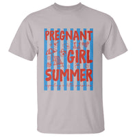 Pregnant Girl Summer T Shirt Funny Beach Pregnancy Announcement