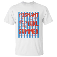 Pregnant Girl Summer T Shirt Funny Beach Pregnancy Announcement