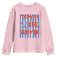 Pregnant Girl Summer Youth Sweatshirt Funny Beach Pregnancy Announcement