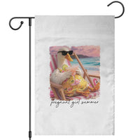 Pregnant Girl Summer Goose Mom Garden Flag Funny Pregnancy Announcement