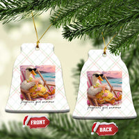 Pregnant Girl Summer Goose Mom Ceramic Ornament Funny Pregnancy Announcement