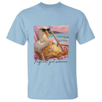 Pregnant Girl Summer Goose Mom T Shirt Funny Pregnancy Announcement