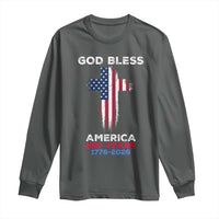 God Bless America 250 Years 1776-2026 Long Sleeve Shirt Christian Cross Flag