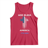 God Bless America 250 Years 1776-2026 Tank Top Christian Cross Flag