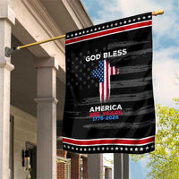 God Bless America 250 Years 1776-2026 Patriotic Garden Flag Christian Cross Flag