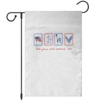 Loves Jesus and America Too Garden Flag 4th of July Christian