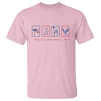 Loves Jesus and America Too T Shirt 4th of July Christian