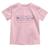 Loves Jesus and America Too Toddler T Shirt 4th of July Christian