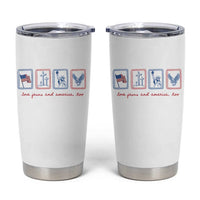 Loves Jesus and America Too Tumbler Cup 4th of July Christian