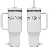 Loves Jesus and America Too Tumbler With Handle 4th of July Christian
