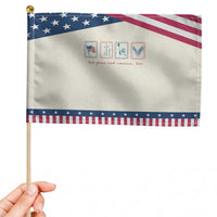 Loves Jesus and America Too Patriotic Handheld Flag 4th of July Christian