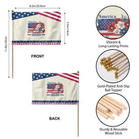 America Needs Jesus Patriotic Handheld Flag Christian Floral US Flag 4th of July