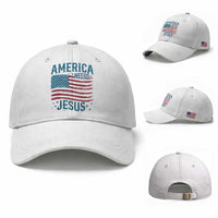 America Needs Jesus Baseball Cap 4th of July Christian