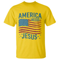 America Needs Jesus T Shirt 4th of July Christian