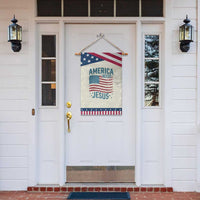 America Needs Jesus Patriotic Garden Flag 4th of July Christian