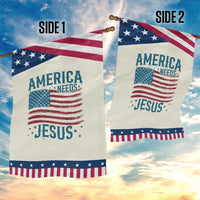 America Needs Jesus Patriotic Garden Flag 4th of July Christian