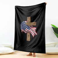 God Bless America 250 Years Throw Blanket 4th of July Christian Jesus
