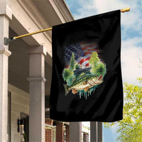 Bass Fishing Patriotic American Flag Garden Flag - Wonder Print Shop
