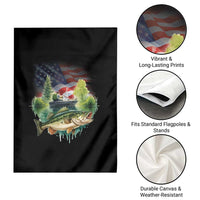 Bass Fishing Patriotic American Flag Garden Flag - Wonder Print Shop