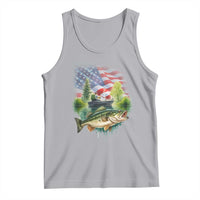 Bass Fishing Patriotic American Flag Tank Top - Wonder Print Shop