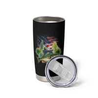 Bass Fishing Patriotic American Flag Tumbler Cup - Wonder Print Shop