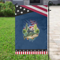Bass Fishing Patriotic American Flag Garden Flag