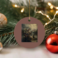 Weird Bass Fish Playing Bass Guitar Ceramic Ornament Funny Cursed Meme - Wonder Print Shop