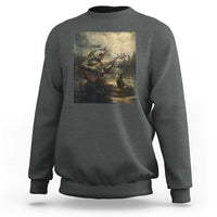 Weird Bass Fish Playing Bass Guitar Sweatshirt Funny Cursed Meme - Wonder Print Shop