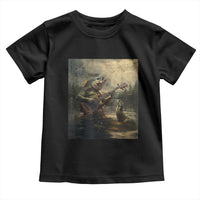Weird Bass Fish Playing Bass Guitar Toddler T Shirt Funny Cursed Meme - Wonder Print Shop