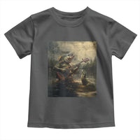 Weird Bass Fish Playing Bass Guitar Toddler T Shirt Funny Cursed Meme - Wonder Print Shop