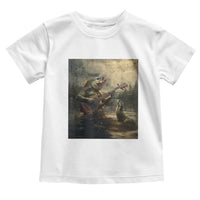 Weird Bass Fish Playing Bass Guitar Toddler T Shirt Funny Cursed Meme - Wonder Print Shop