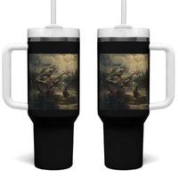 Weird Bass Fish Playing Bass Guitar Tumbler With Handle Funny Cursed Meme - Wonder Print Shop