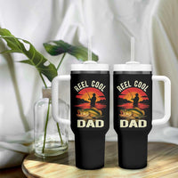 Funny Fishing Dad Tumbler With Handle Reel Cool Dad - Wonder Print Shop