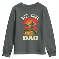 Funny Fishing Dad Youth Sweatshirt Reel Cool Dad - Wonder Print Shop