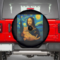 Mona Lisa Cat Starry Night Spare Tire Cover - Wonder Print Shop