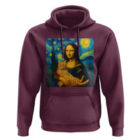 Mona Lisa Cat Starry Night Hoodie - Wonder Print Shop