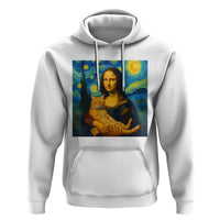 Mona Lisa Cat Starry Night Hoodie - Wonder Print Shop