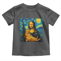 Mona Lisa Cat Starry Night Toddler T Shirt - Wonder Print Shop