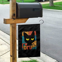 Funny Black Cat Bruh Meme Garden Flag Funny Black Cat - Wonder Print Shop