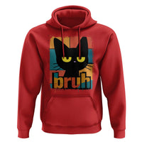 Funny Black Cat Bruh Meme Hoodie Funny Black Cat - Wonder Print Shop