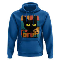 Funny Black Cat Bruh Meme Hoodie Funny Black Cat - Wonder Print Shop