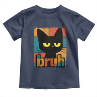 Funny Black Cat Bruh Meme Toddler T Shirt Funny Black Cat - Wonder Print Shop